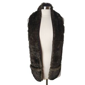 Faux Fur Scarf Bear Paws Winter Plush Animal Paw Gloves Pocket NWOT